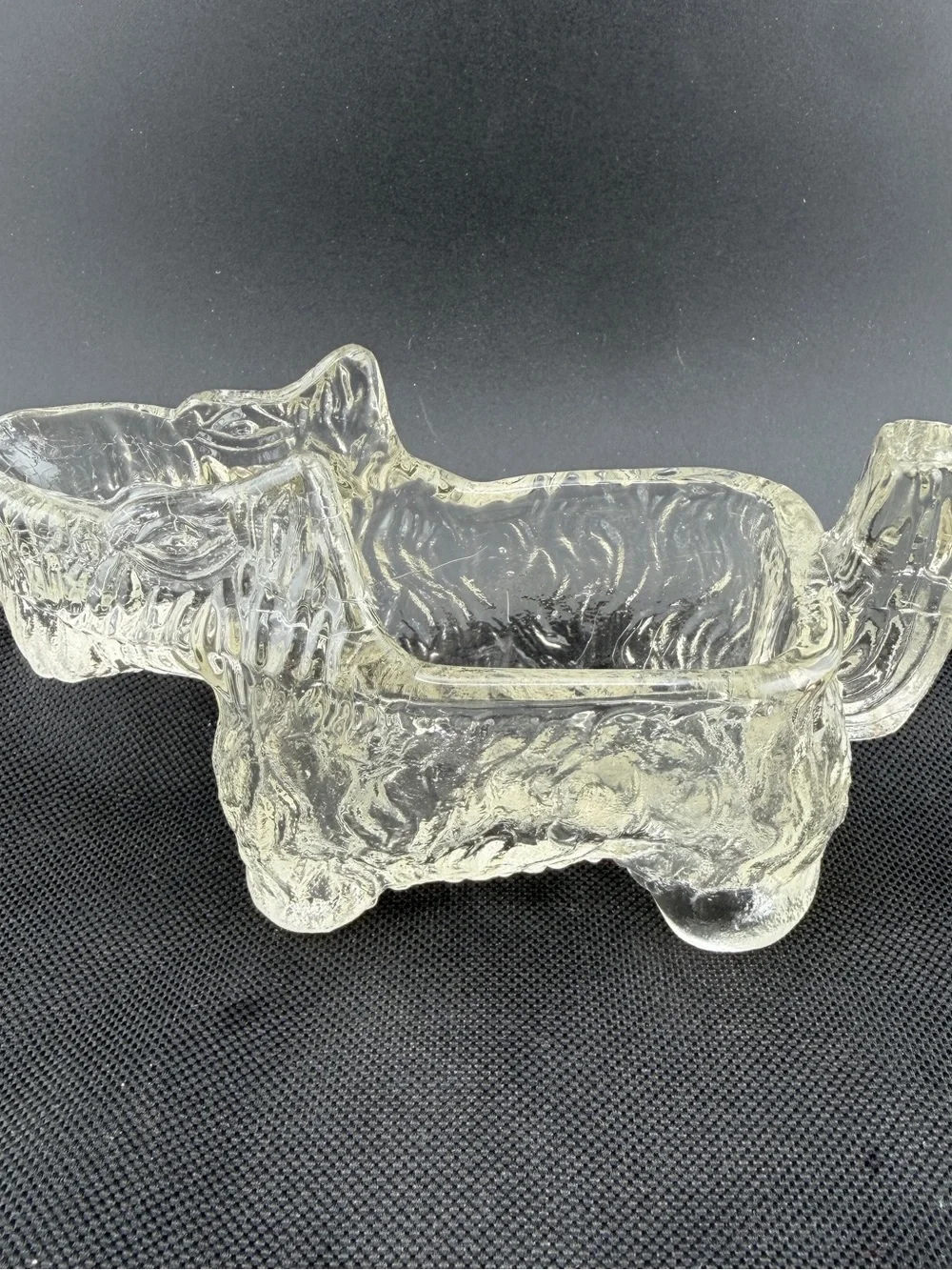 Scottie Dog Glass Creamer 1930's POST Grape Nuts Cereal Promotional L.E. Smith